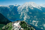 Blick vom Aussichtspunkt am Jenner Richtung Nationalpark Berchtesgaden